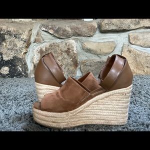 Brown espadrilles wedges. Indigo Rd.